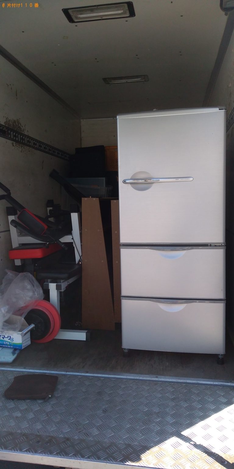【霧島市】遺品整理で冷蔵庫、電子レンジ、シングルベッドなどの出張不用品回収・処分ご依頼