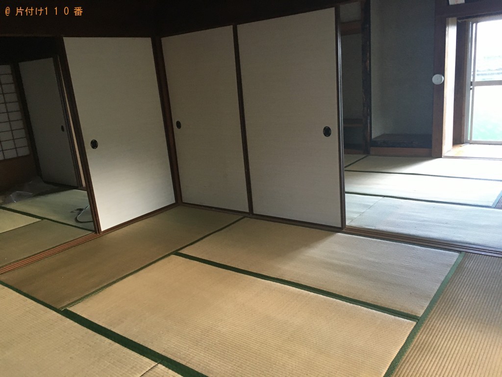 【鹿児島市平川町】マットレス付きセミダブルベッド、タンス等の回収