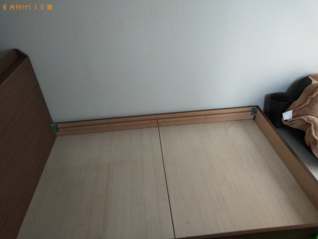 【鹿児島市本名町】マットレス付きセミダブルベッドの回収・処分
