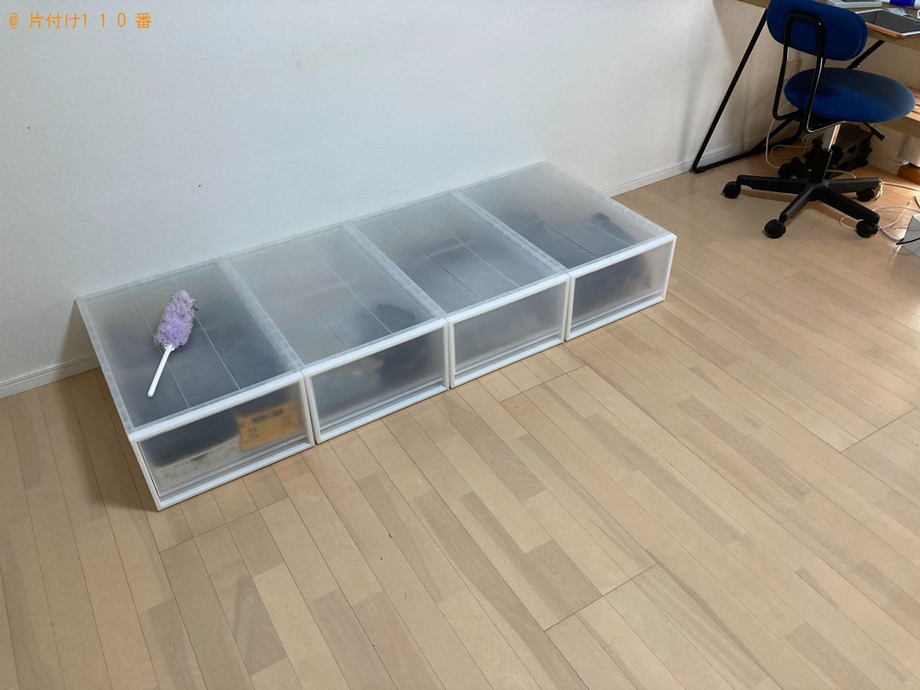 【霧島市】マットレス付きシングルベッド、本棚、プリンター等の回収